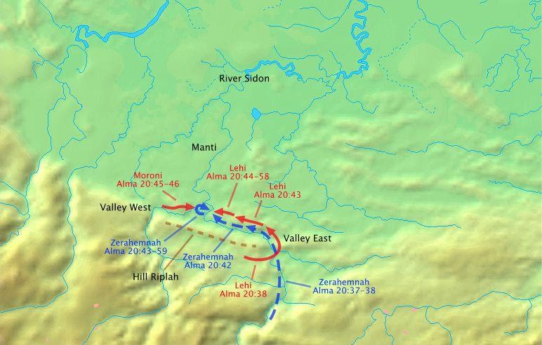 Battle around hill Riplah - Guatemala map
