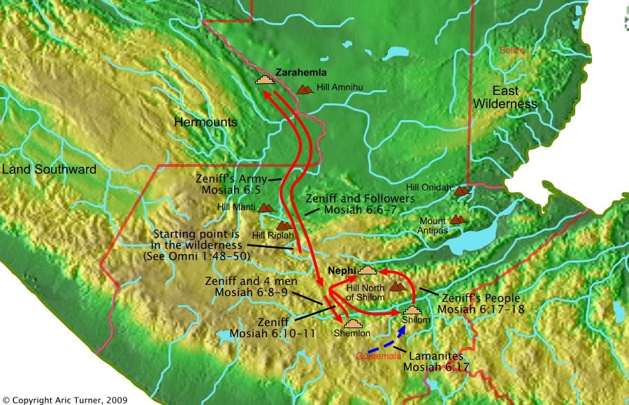 43 men missed Zarahemla on a world map